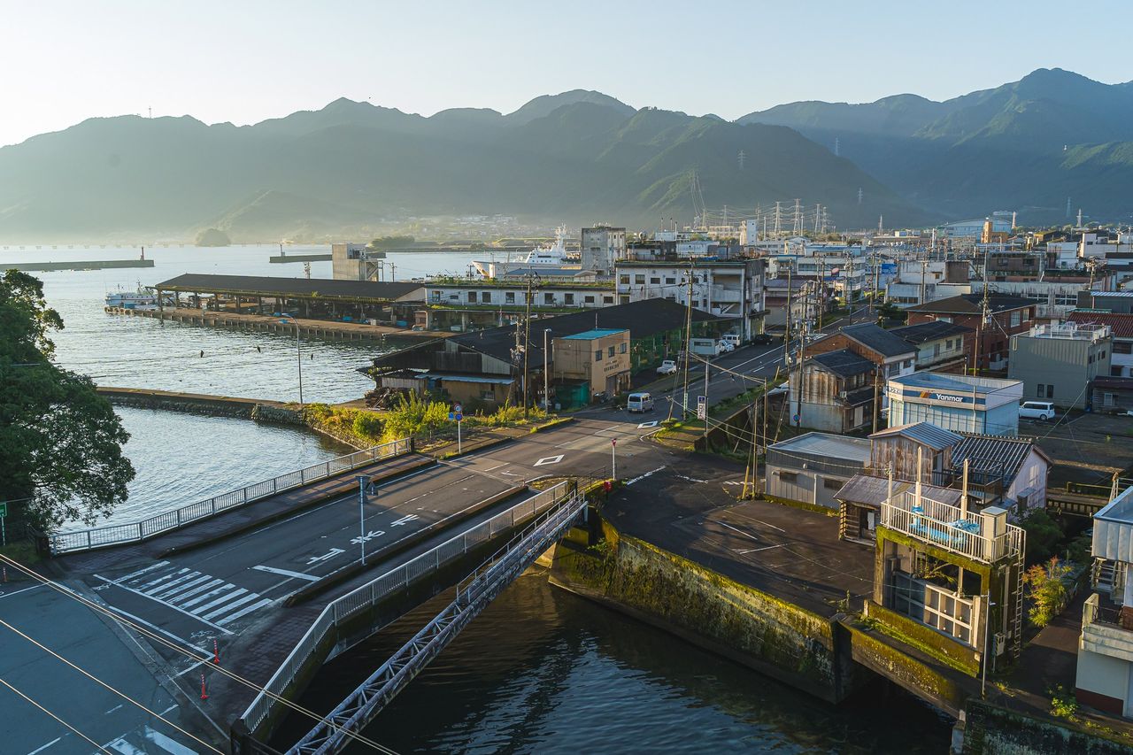 Morning view of Owase Port